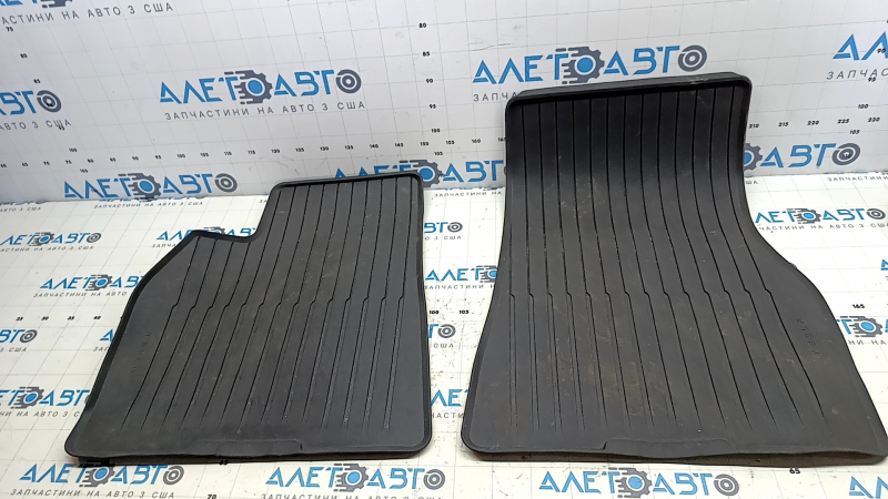 Set of floor mats for Tesla Model S 21 - black rubber