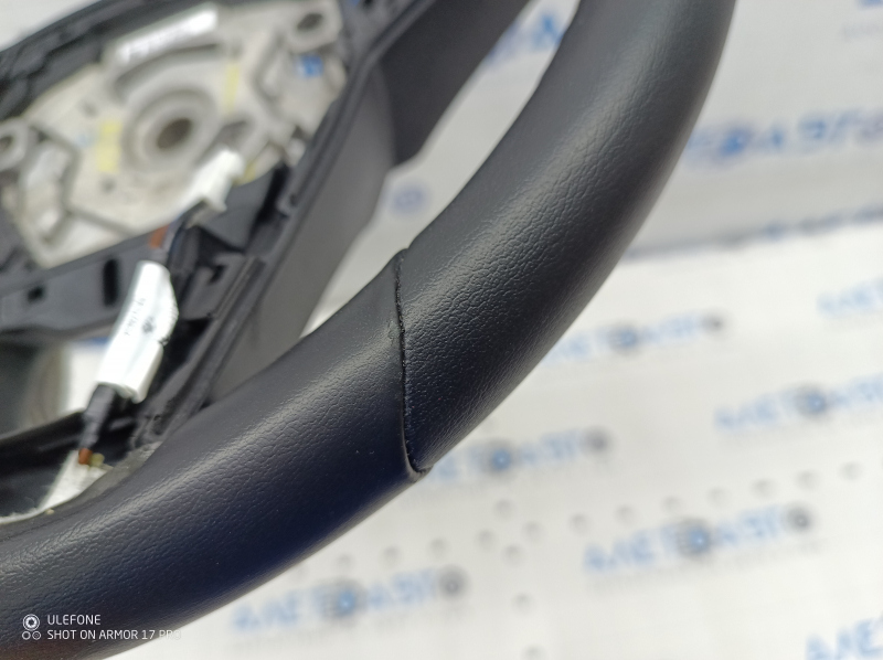 Bare steering wheel BMW X3 G01 18 - leather, black, heated, under the petals, scratches, worn, torn fasteners