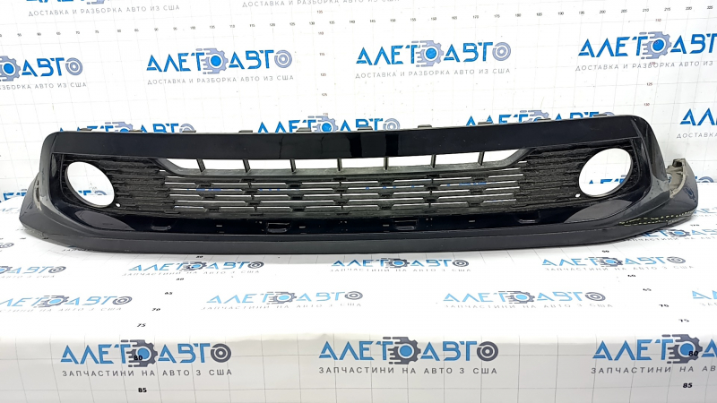 Kia Forte 19-21 front bumper lip assembled 3 parts under DRL, gloss, sand, scratches, cracked