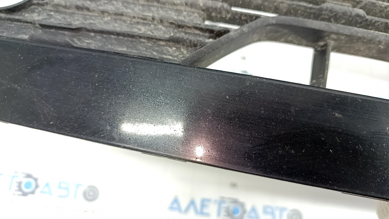 Kia Forte 19-21 front bumper lip assembled 3 parts under DRL, gloss, sand, scratches, cracked