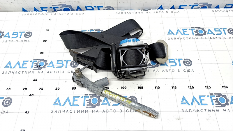 Passenger seat belt with tensioner Nissan Rogue 14-20 black, driftwood, for dry cleaning, jams