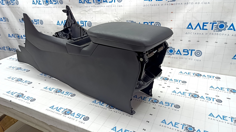 Central console armrest Toyota Rav4 19 - black leather, under air vents, scratches, for dry cleaning