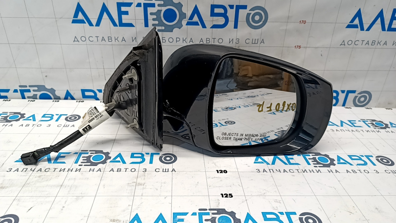 Side mirror right Infiniti JX35 QX60 16-rest, 8 pins, heated, turn signal, black