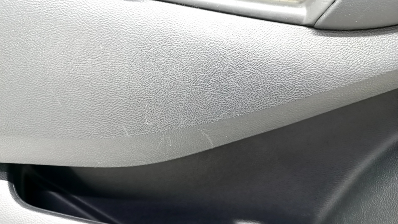 Door trim card front left Ford Edge 19-23 black Titanium, insert and armrest black leather, white stitching, Bang & Olufsen, for seat memory, scratches, breakage of fastening, for cleaning
