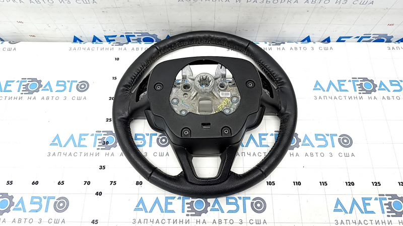 Naked steering wheel Ford Edge 19 - black leather, worn, scratches, torn fasteners, needs cleaning