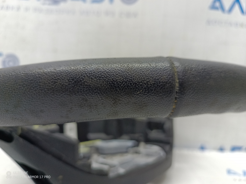 Naked steering wheel Ford Edge 19 - black leather, worn, scratches, torn fasteners, needs cleaning