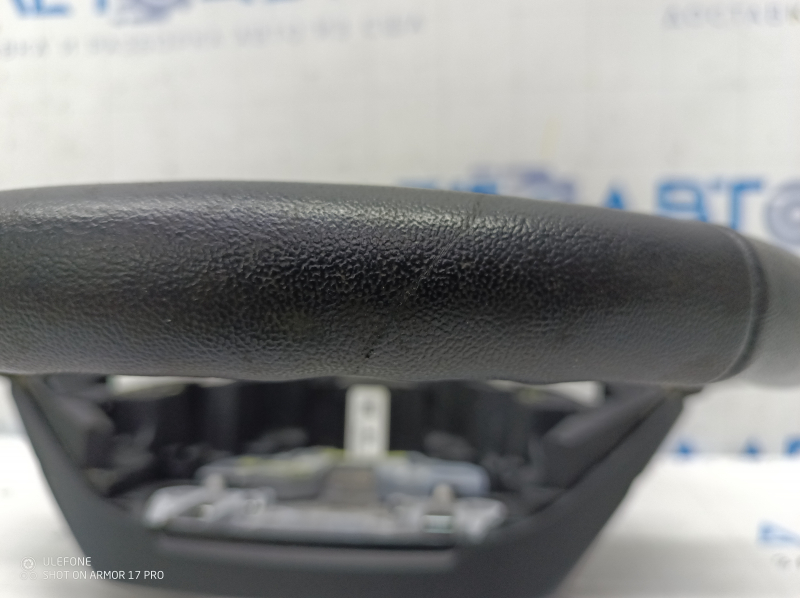 Naked steering wheel Ford Edge 19 - black leather, worn, scratches, torn fasteners, needs cleaning
