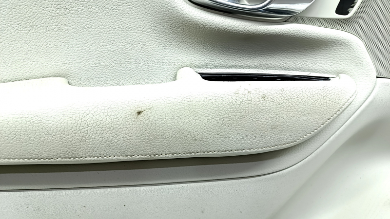 Door trim card front left Volvo XC90 16-22 gray leather, wood insert, scratches, dry cleaning, broken fasteners
