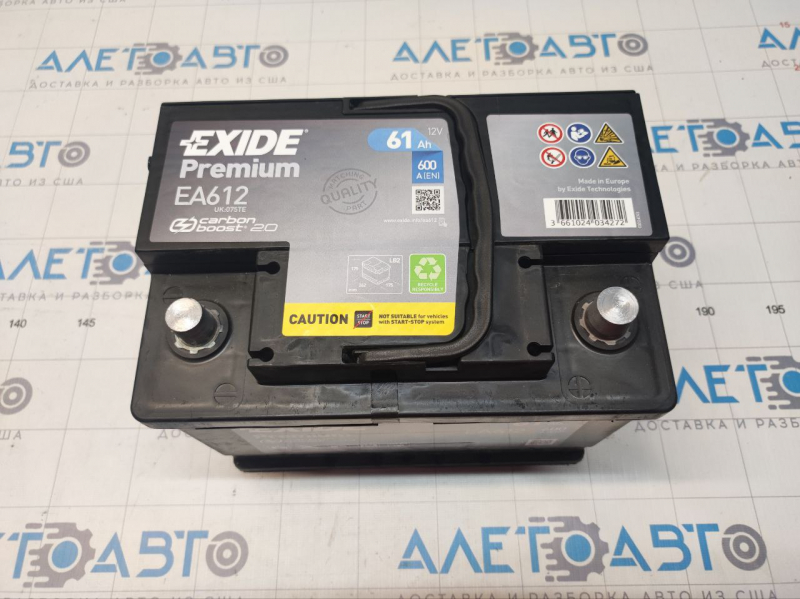 Battery 12v FORD MUSTANG MK6 15- 61Ah 600A Euro +-Reverse EXIDE