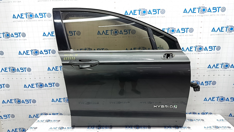 Door assembly front right Ford Fusion mk5 13-20 hybrid graphite J7, triplex glass, bumps, scratches on the overlay