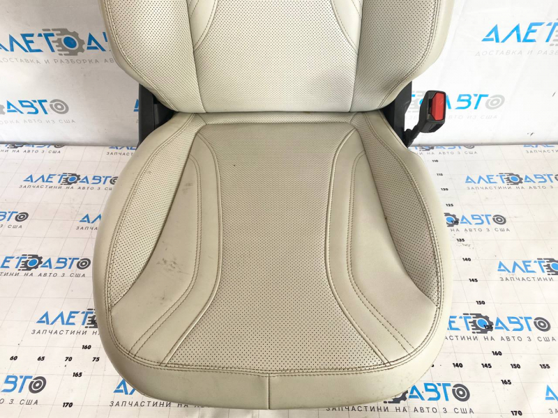 Passenger seat Ford Mustang Mach-E 21-23 with airbag, electric, heated, memory, gray leather, dry-cleanable