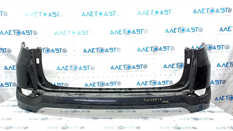 Rear bumper bare Hyundai Tucson 16-18 pre-rest without parking sensors, black