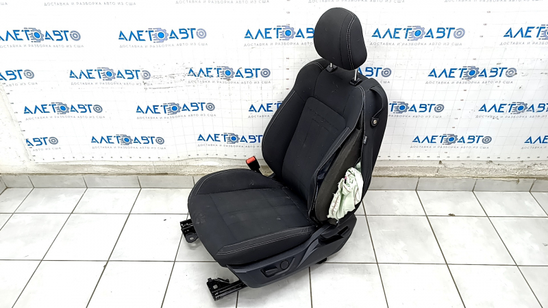 Driver's seat Ford Mustang mk6 15- without airbag, electric + mechanical, coupe, black, cloth, shot, for dry cleaning