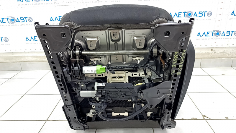 Driver's seat Ford Mustang mk6 15- without airbag, electric + mechanical, coupe, black, cloth, shot, for dry cleaning