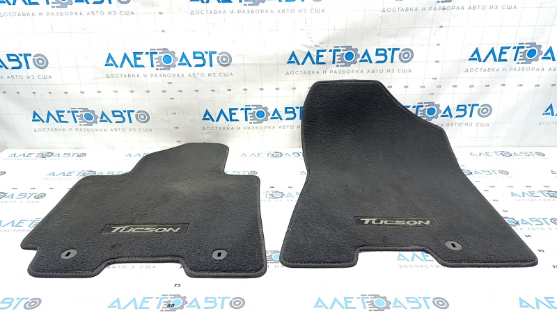 Set of floor mats Hyundai Tucson 16-18 cloth black, for cleaning
