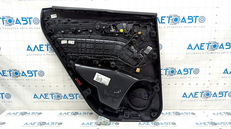 Door trim card rear right Audi Q5 80A 18-20 black, with wood insert, black armrest