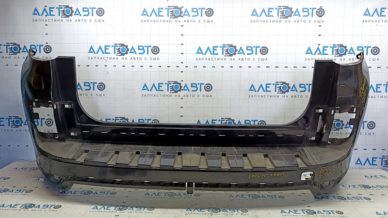 Bare rear bumper Fiat 500L 14-17 prerest Trekking without parking sensors, graphite, scratches, pressed, crack in mount