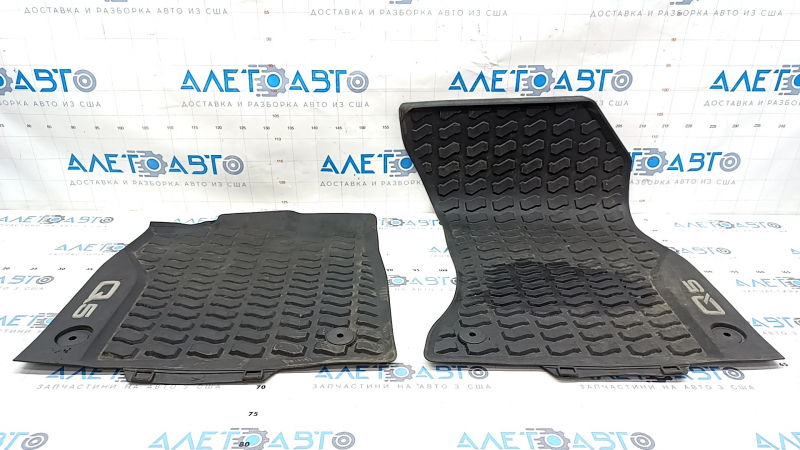 Set of floor mats for Audi Q5 80A 18- rubber, black, scuffed