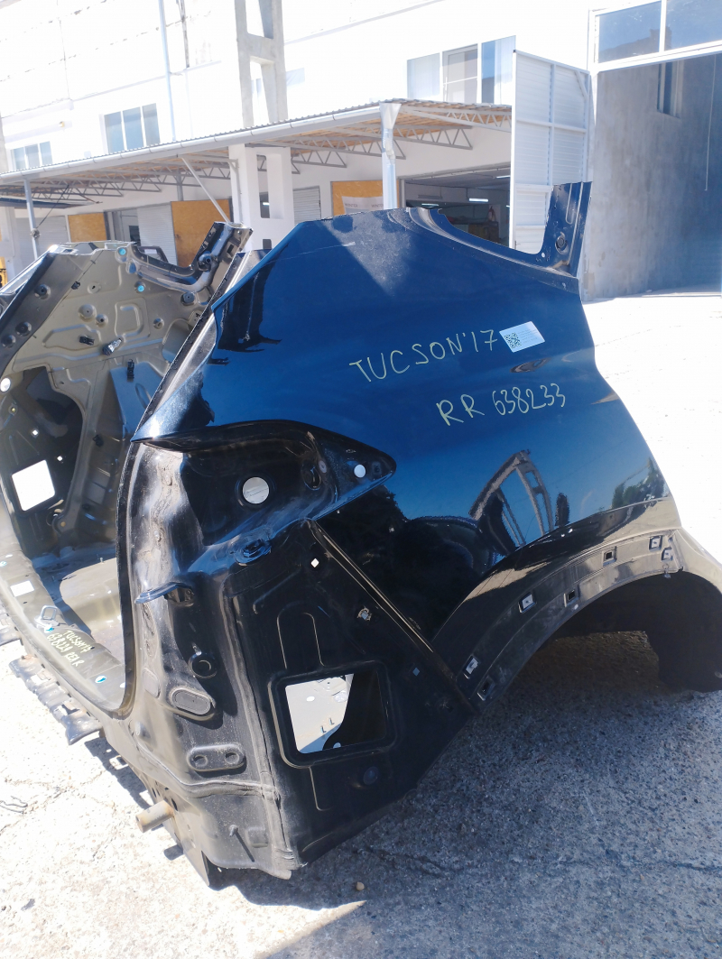 Quarter wing rear right Hyundai Tucson 16-21 on the body, black, pokes