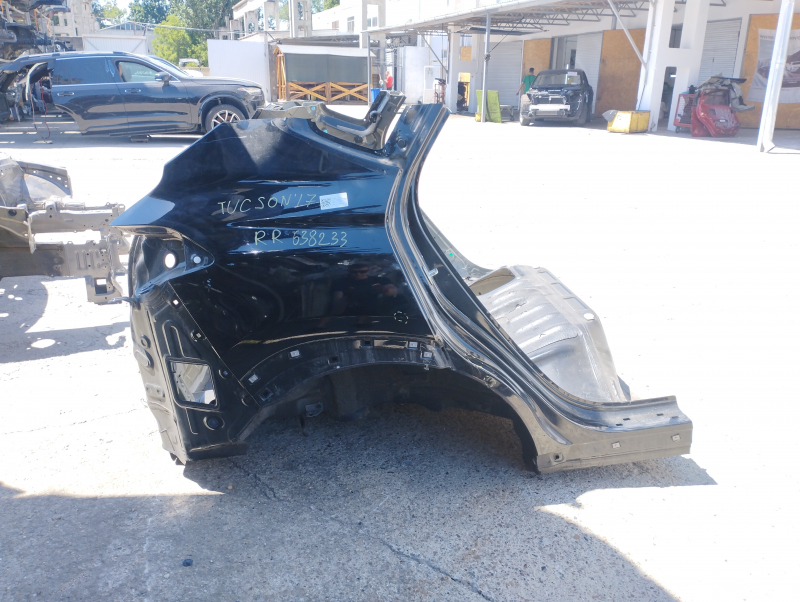 Quarter wing rear right Hyundai Tucson 16-21 on the body, black, pokes