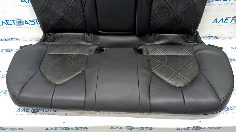Rear row of seats 2nd row Toyota Camry v70 18 - leather black with brown, perforation, for dry cleaning, cracks, rusty at the bottom