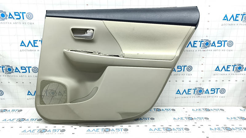 Door trim card rear right Toyota Prius V 12-17 cloth, beige, scratches, for cleaning
