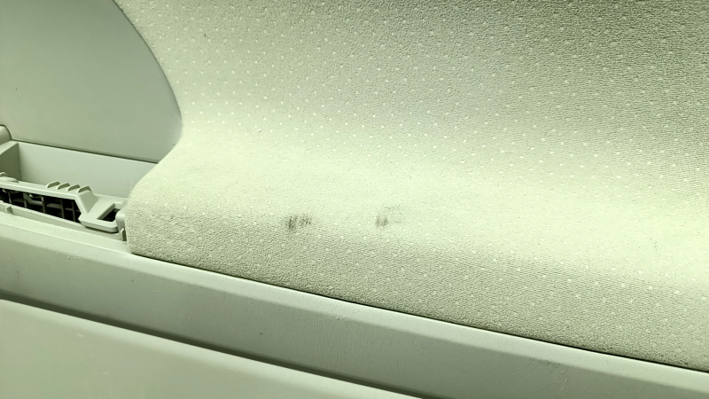 Door trim card rear right Toyota Prius V 12-17 cloth, beige, scratches, for cleaning