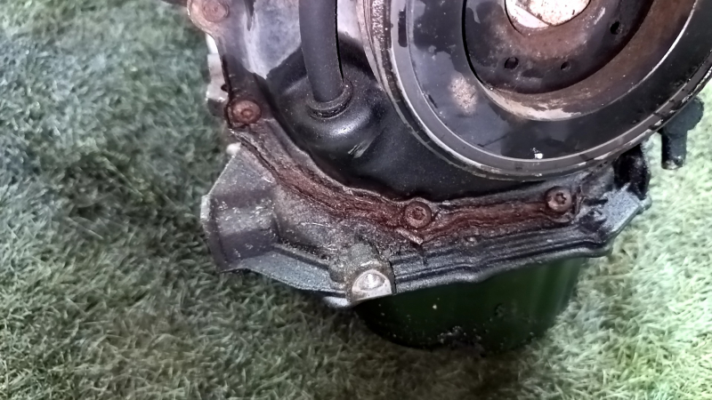 Engine Audi Q5 8R 13-17 CPMA 2.0T 83k 11-11-11-11, corrosion on the timing belt cover