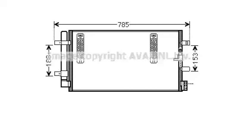 Air conditioning radiator condenser Audi A4 B8 13-16 rest 2.0T AVA
