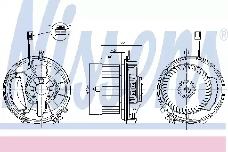 Motor fan heater VW Tiguan 18- NISSENS