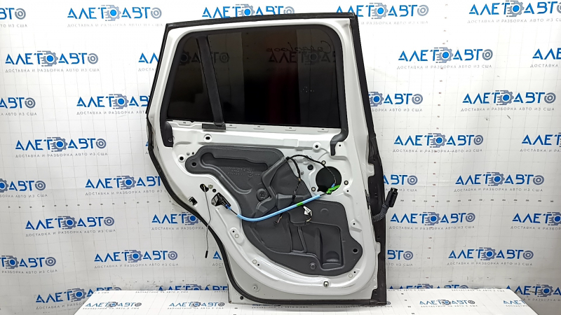 Door assembly rear left BMW X1 F48 16-22 white A96, dried out seal, dent