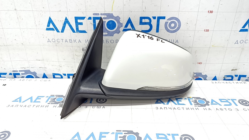 Side mirror left BMW X1 F48 16-22 white, 5 pins, turn signal, auto-dimming