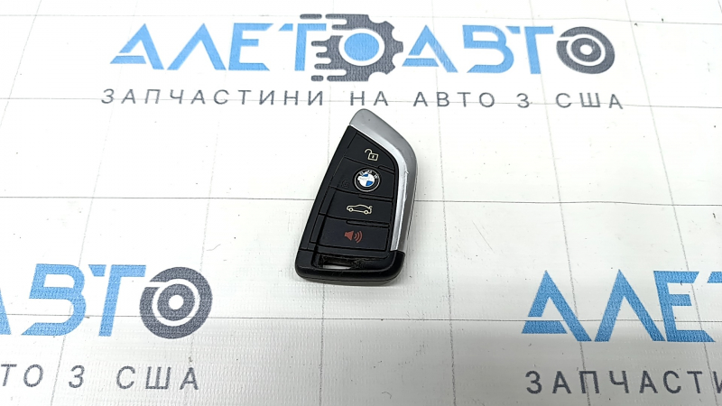 Key smart BMW X1 F48 16-22 4 buttons, scratches, bumps, peeled chrome and coating