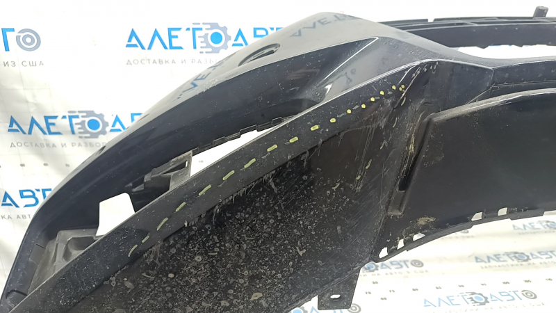 Bare front bumper Audi A6 C7 16-18 rest, s-line for parking sensors, for headlight washers, black, scratches, worn