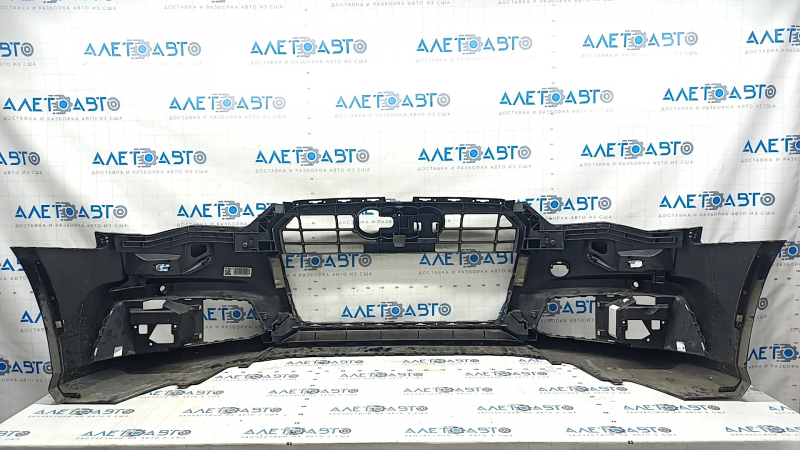 Bare front bumper Audi A6 C7 16-18 rest, s-line for parking sensors, for headlight washers, black, scratches, worn