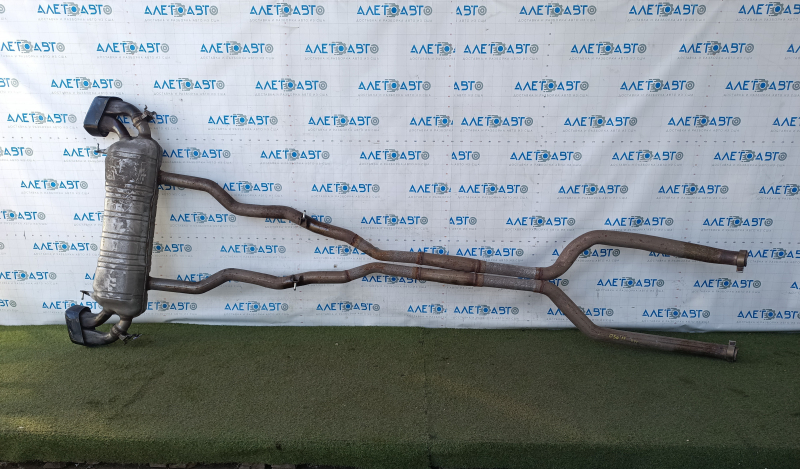 Exhaust line rear part BMW 5 G30 18-23 4.4T with flaps, resonators sawed off, connection torn