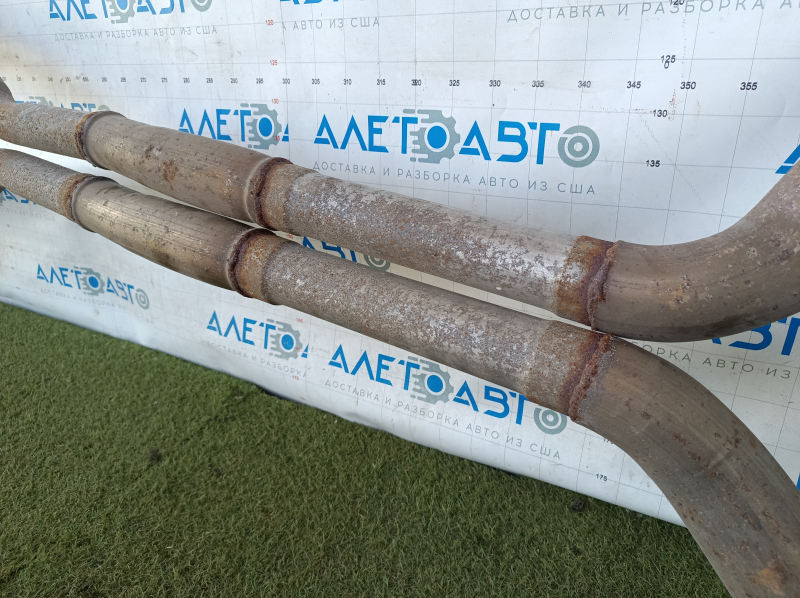 Exhaust line rear part BMW 5 G30 18-23 4.4T with flaps, resonators sawed off, connection torn
