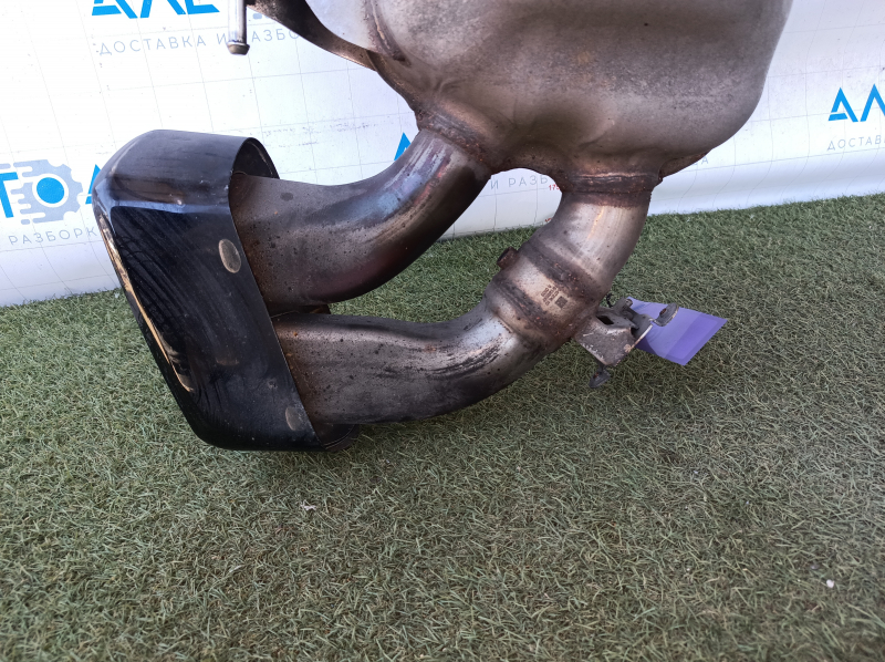 Exhaust line rear part BMW 5 G30 18-23 4.4T with flaps, resonators sawed off, connection torn
