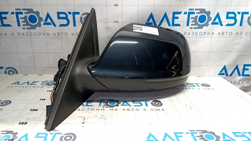 Side mirror left Audi Q5 8R 09-17 15 pins, auto folding, auto dimming, turn signal, heated, blue LX5R, worn