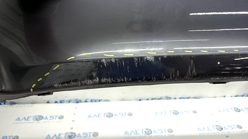 Rear bumper complete BMW 5 G30 17-20 with parking sensors, wiring, frame and fasteners, M Sport, black, scratches, crack in fastener
