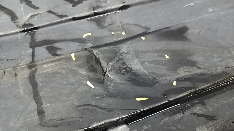 Rear right underbody protection BMW X5 G05 19-23 dents, tears