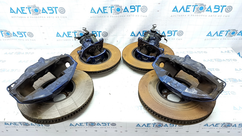 Set of calipers with brake discs BMW 5 G30 17-23 4.4T, blue, 374/36mm, 345/24mm