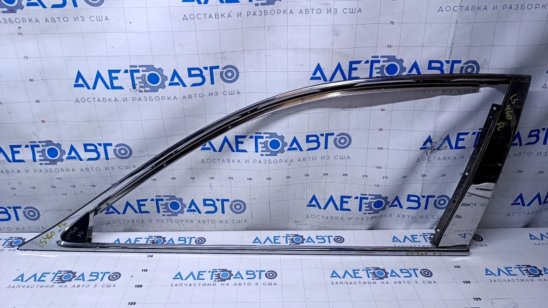Upper door molding front left Lexus LS460 LS600h 07-12 chrome, chrome trim, without glass seal, scuffs