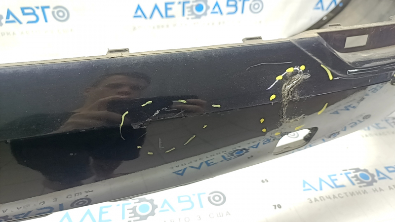 Rear bare bumper lower part Volvo XC90 16-22 for parking sensors, black, tear, scratch