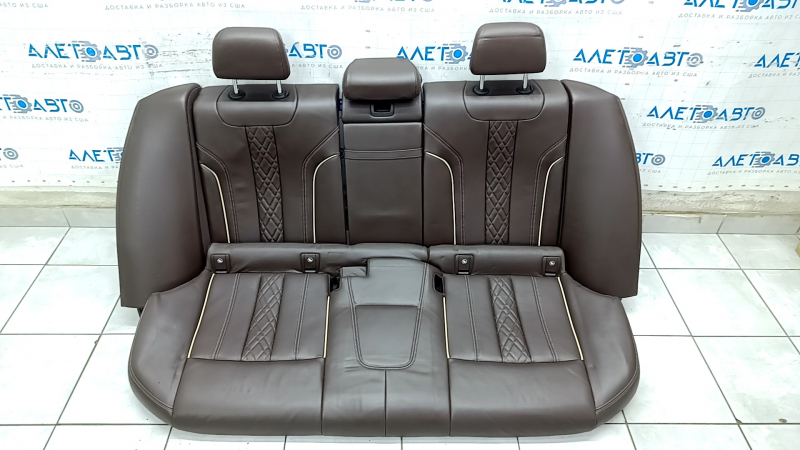 Complete set of seats BMW 5 G30 17-23 with airbag, electric, heated, memory, dark brown leather, Comfort, scratches, bumps
