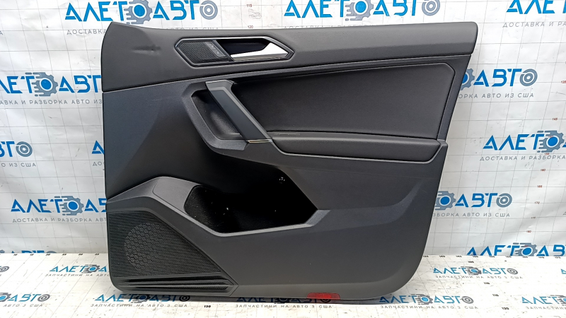 Door trim card front right VW Tiguan 18 - black, with tweeter, armrest leather black, dented