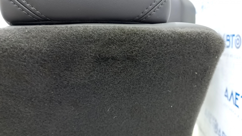 Rear row of seats 2 row Lincoln Nautilus 19-20 with heating, leather dark brown, broken cup holder, dented, needs cleaning, broken foam