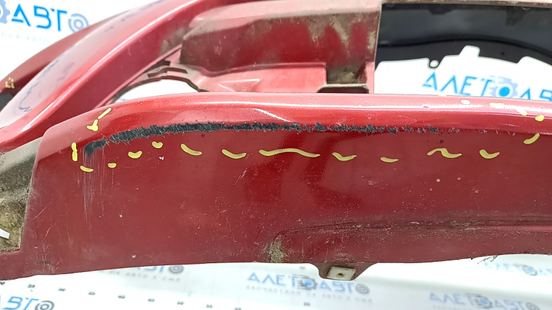 Front bumper bare Toyota Prius 30 13-15 rest, red, dented, crack, scratches