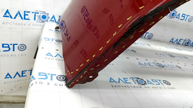 Front bumper bare Toyota Prius 30 13-15 rest, red, dented, crack, scratches