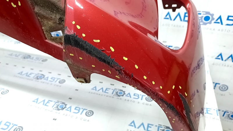 Front bumper bare Toyota Prius 30 13-15 rest, red, dented, crack, scratches